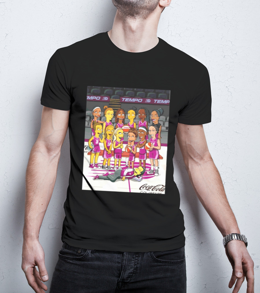 Toronto Tempo WNBA Coca Cola Coliseum The Simpsons Basketball Team T-Shirt