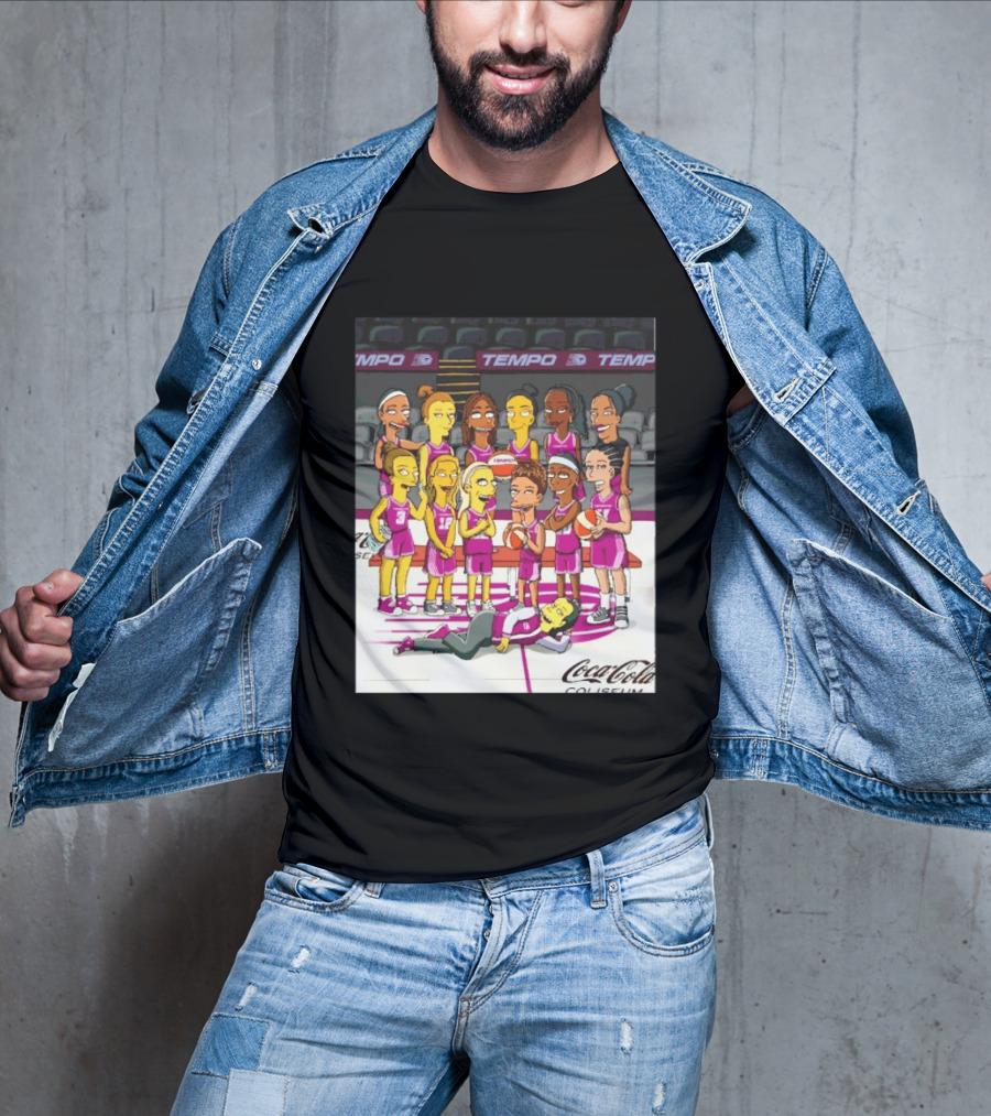 Toronto Tempo WNBA Coca Cola Coliseum The Simpsons Basketball Team T-Shirt