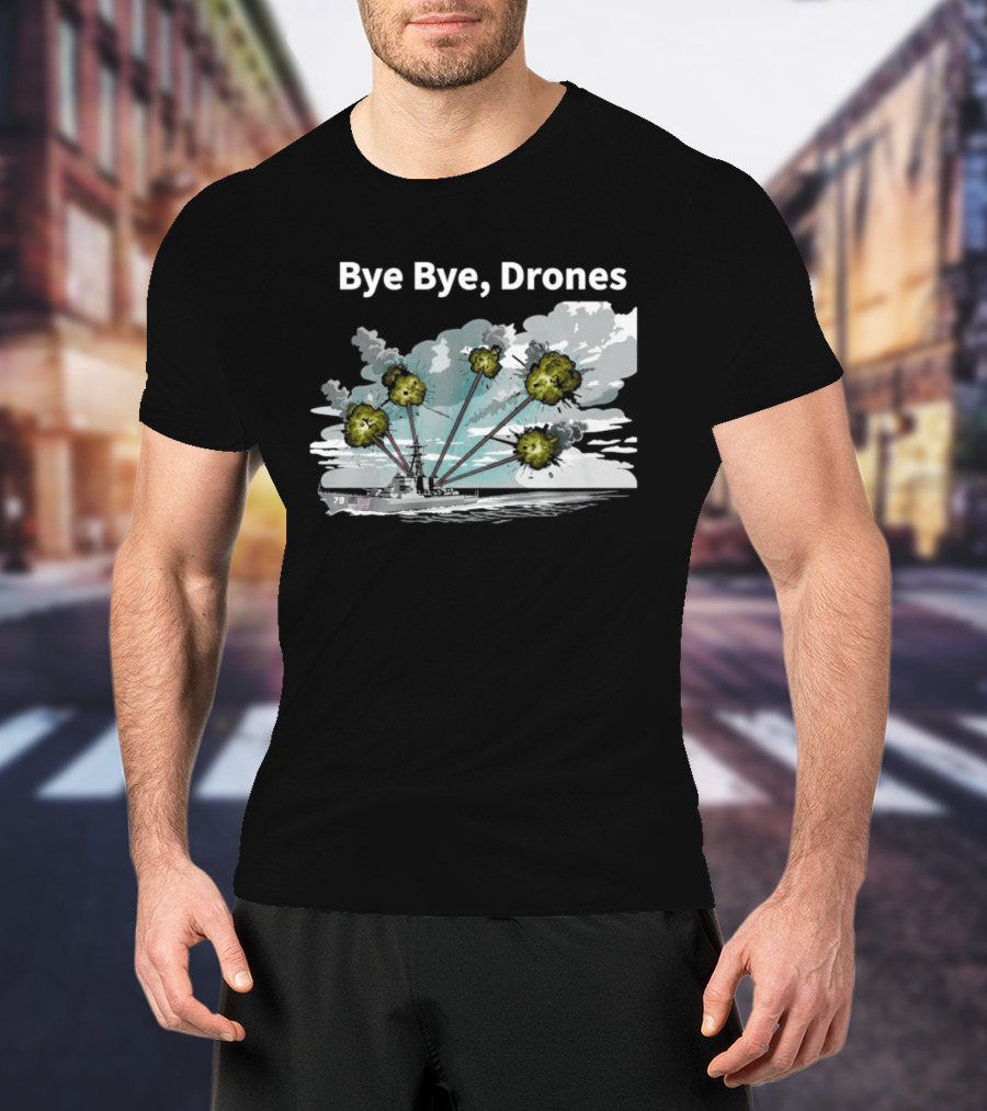Bye Bye Drones Yellow Flower Cloud T-Shirt