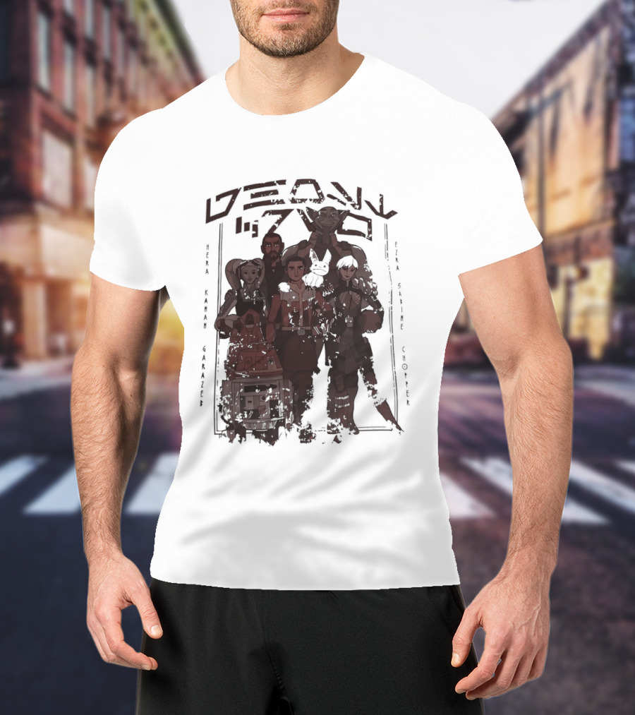 Heroes Villains Star Wars Rebels Ghost Crew Mural Visuals T-Shirt