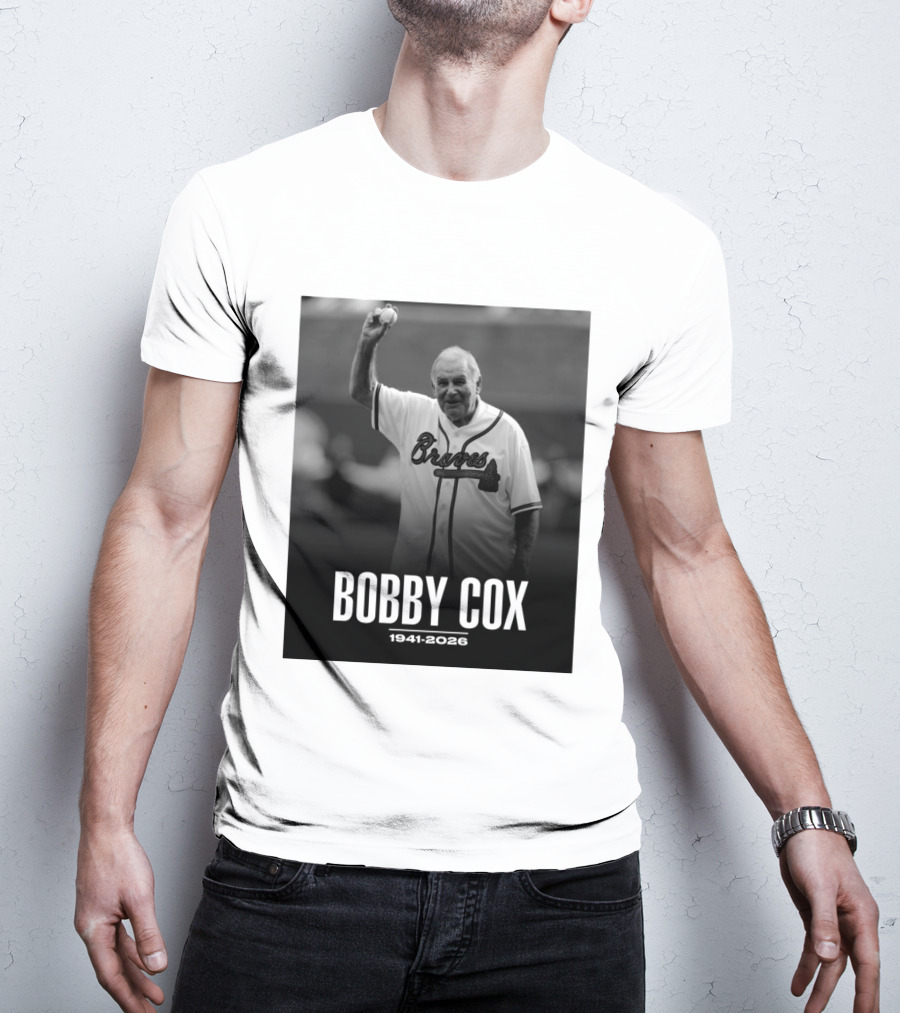 Bobby Cox Braves 1941 2026 Commemorative T-Shirt