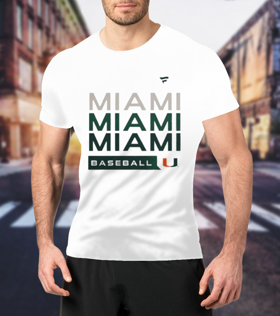 Miami Hurricanes Baseball Hype Tri Blend Miami U T-Shirt