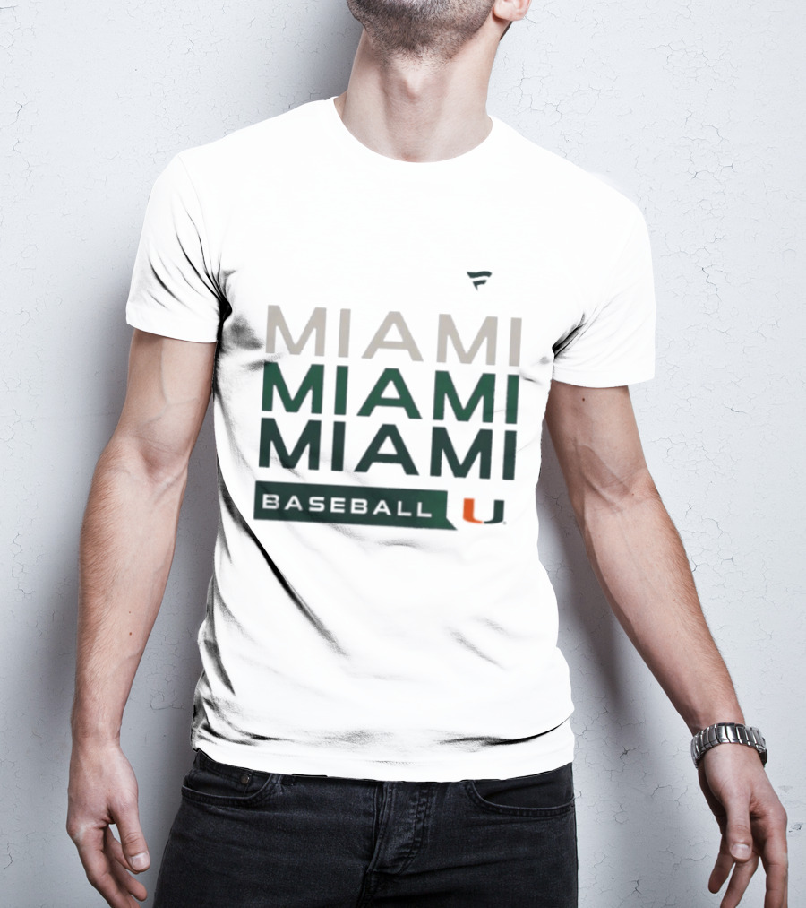 Miami Hurricanes Baseball Hype Tri Blend Miami U T-Shirt