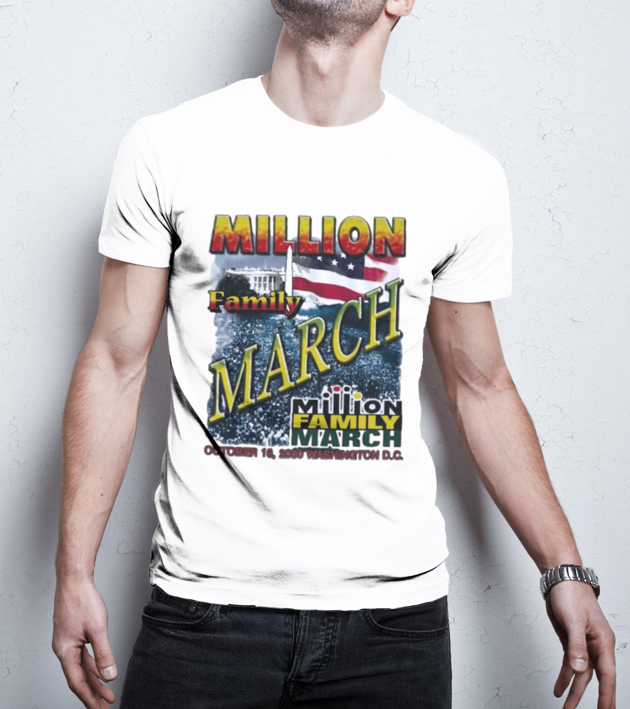Million Family March October 16 2000 Washington D.C. White House American Flag T-Shirt