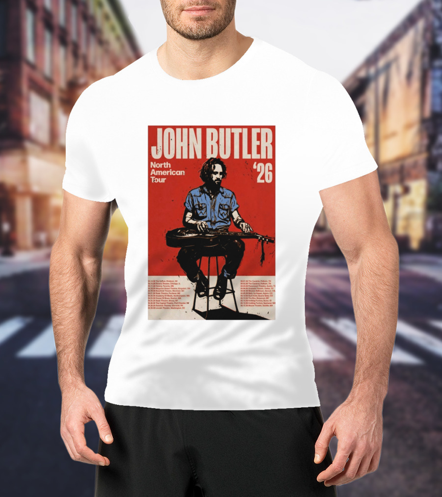 John Butler North American Tour 2026 Shows T-Shirt