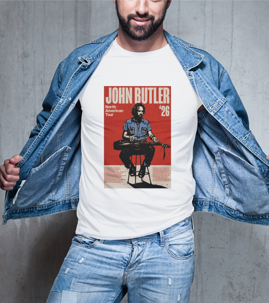 John Butler North American Tour 2026 Shows T-Shirt