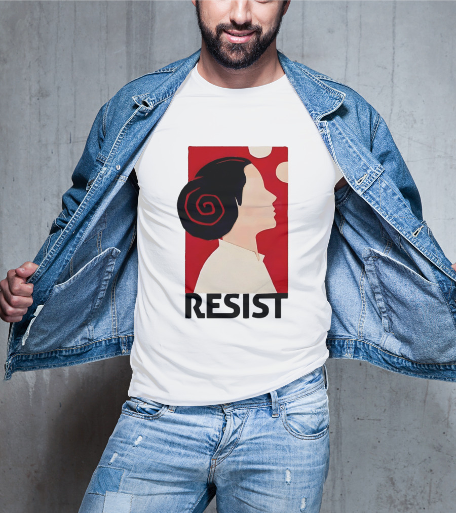 Princess Leia Resist Style Icon With Red And White T-Shirt