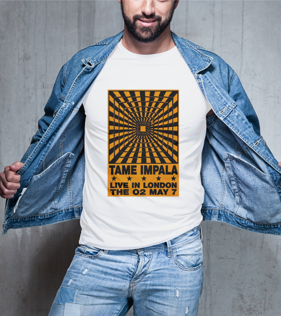 Tame Impala Live In London The O2 May 7 Optical Illusion Concert T-Shirt