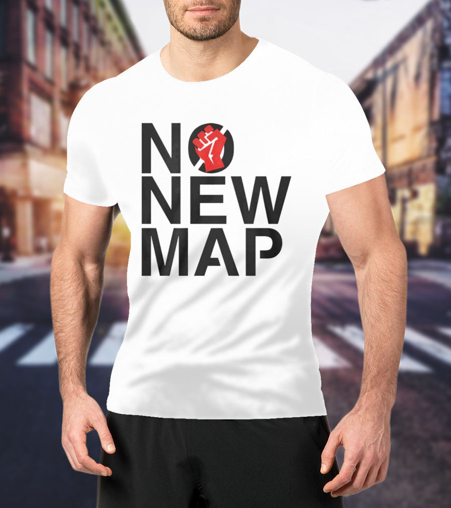 No New Map Protest Red Fist Symbol Virginia T-Shirt