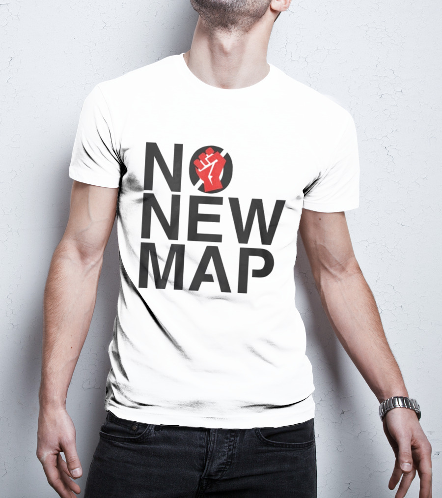 No New Map Protest Red Fist Symbol Virginia T-Shirt