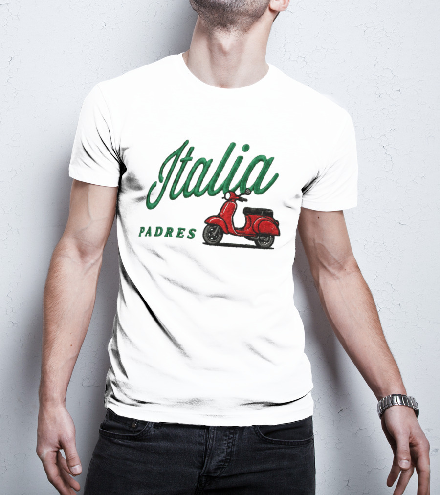 Italia Padres Red Scooter 2026 Italian Heritage Celebration Night Hat T-Shirt