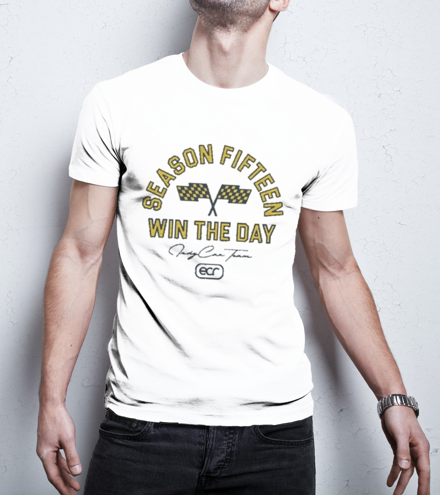 Ed Carpenter Racing ECR Season Fifteen Win The Day Racing Flags T-Shirt
