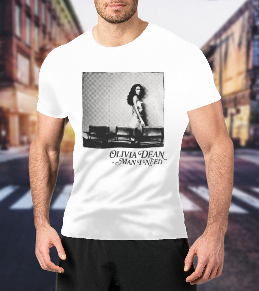 Man I Need Olivia Dean Iconic Black And White Image T-Shirt