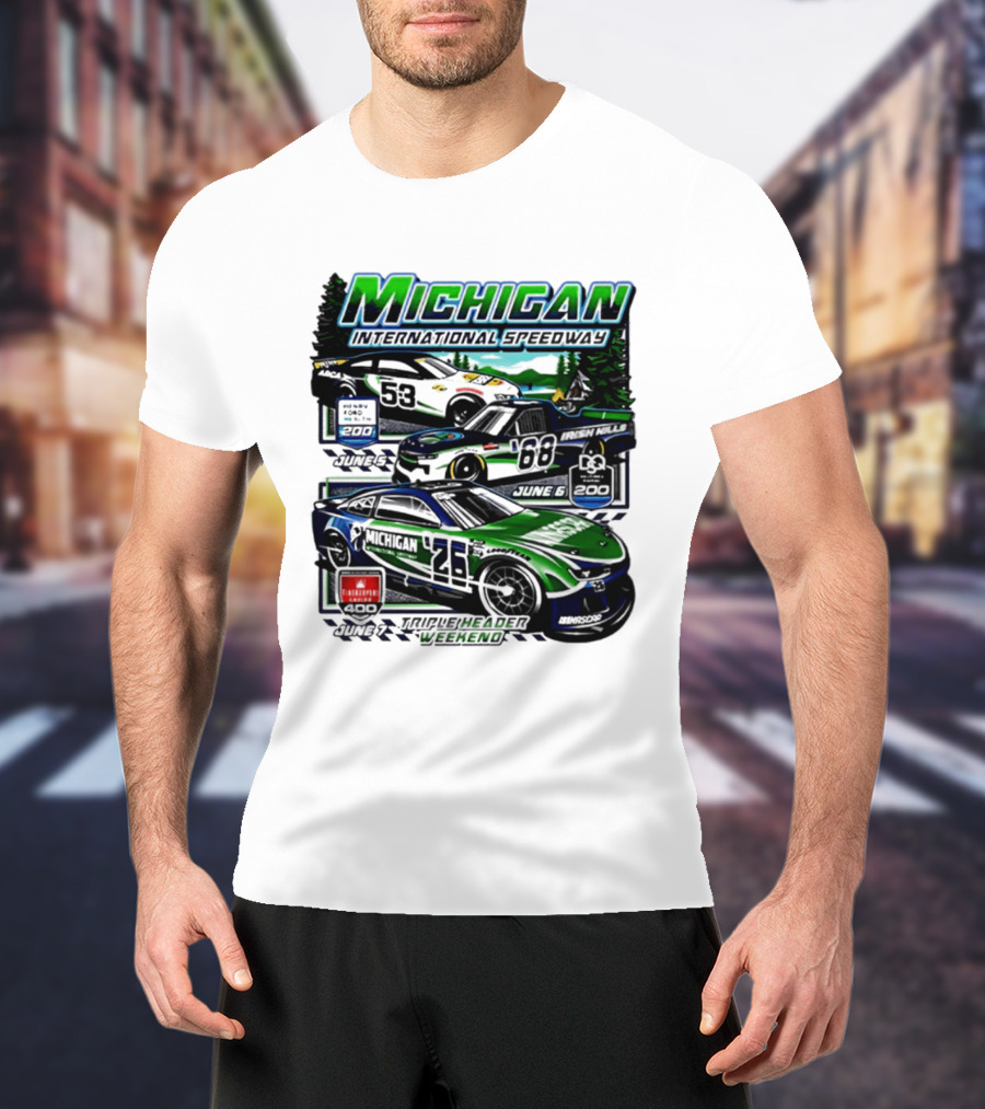 2026 Michigan International Speedway June 16 Race With Cars 58 And 88 T-Shirt