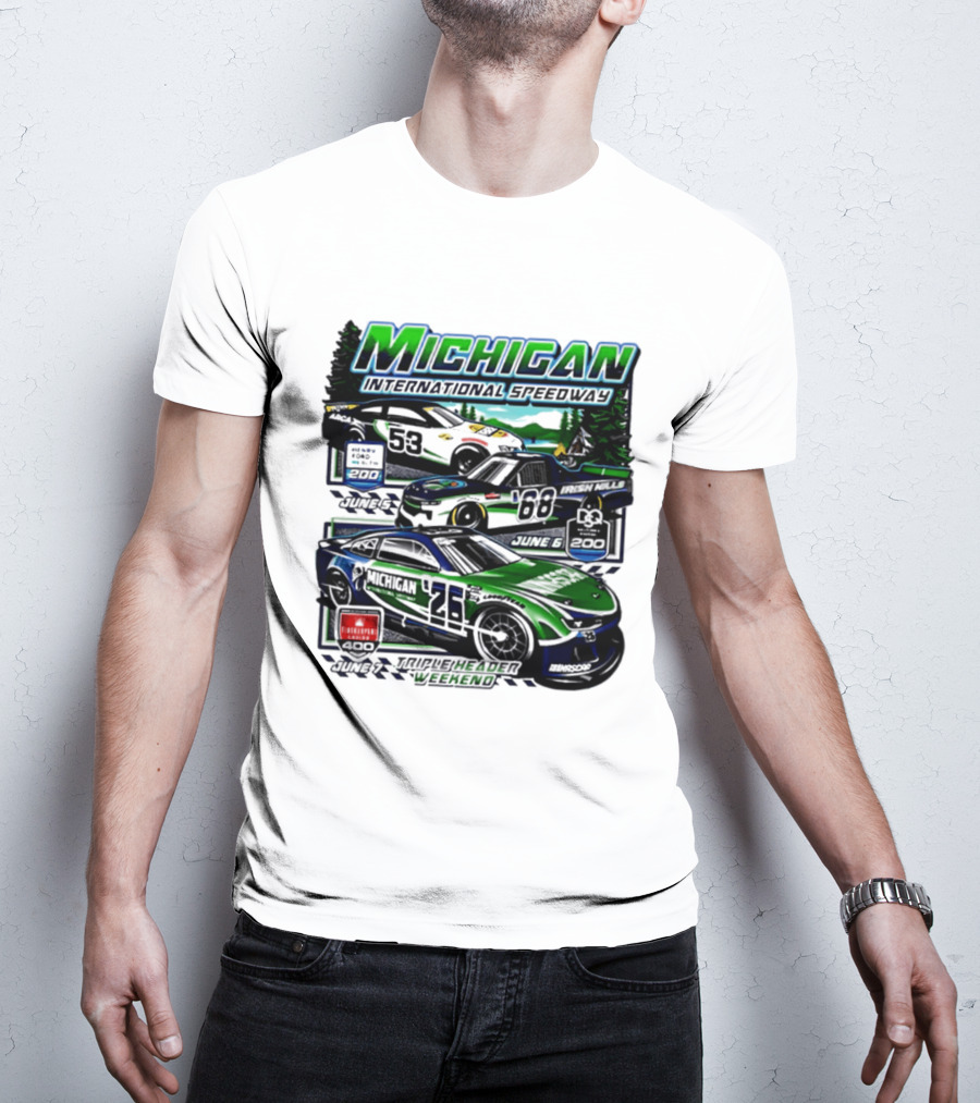 2026 Michigan International Speedway June 16 Race With Cars 58 And 88 T-Shirt