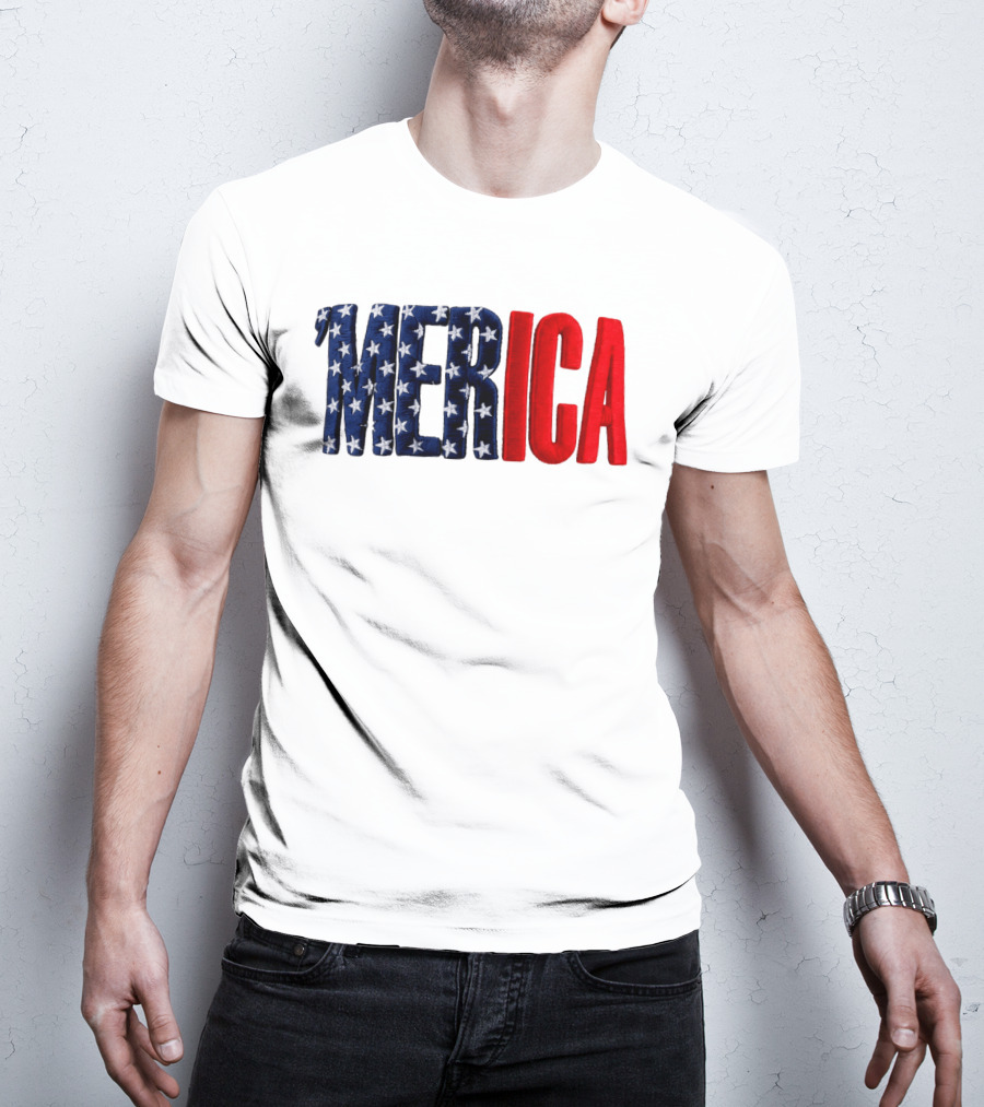2026 USA 250th Merica Chrome White Camo Hat Stars Stripes T-Shirt
