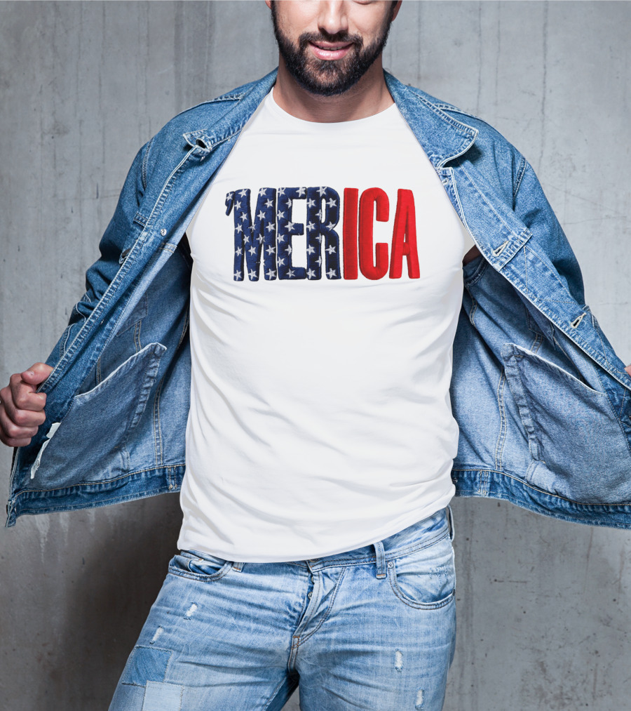 2026 USA 250th Merica Chrome White Camo Hat Stars Stripes T-Shirt