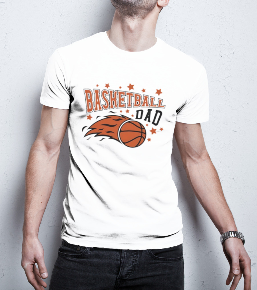 Basketball Dad Flame Stars 2026 T-Shirt