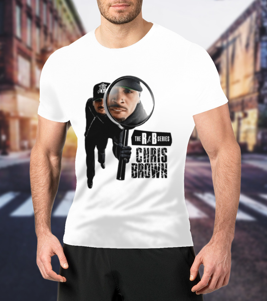 Chris Brown R&B Series Magnified Music Icon Magnifying Glass T-Shirt
