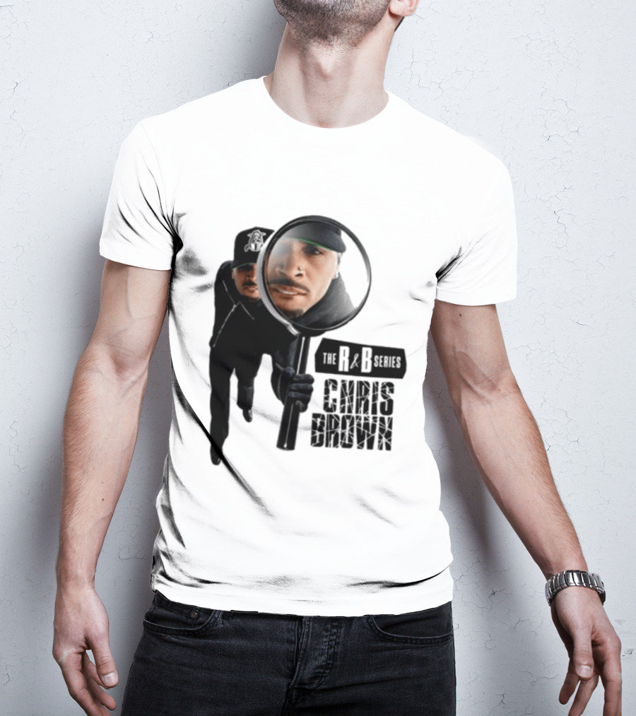 Chris Brown R&B Series Magnified Music Icon Magnifying Glass T-Shirt