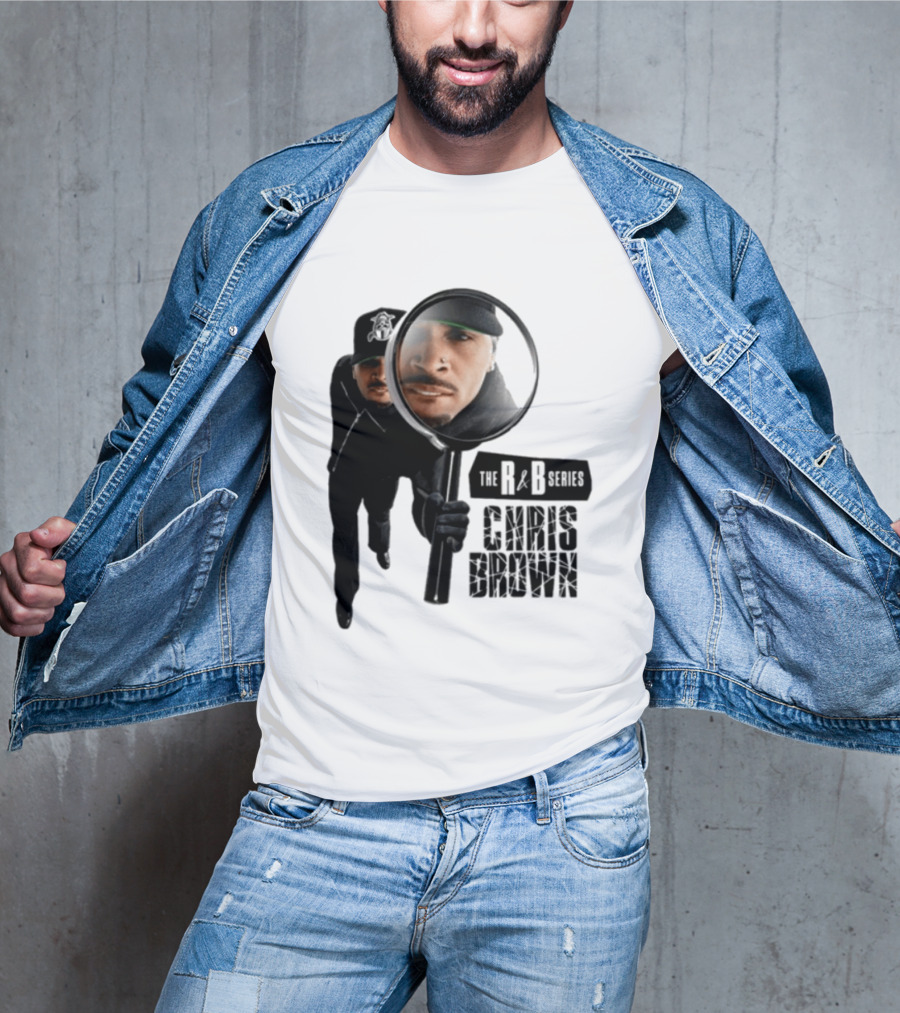 Chris Brown R&B Series Magnified Music Icon Magnifying Glass T-Shirt