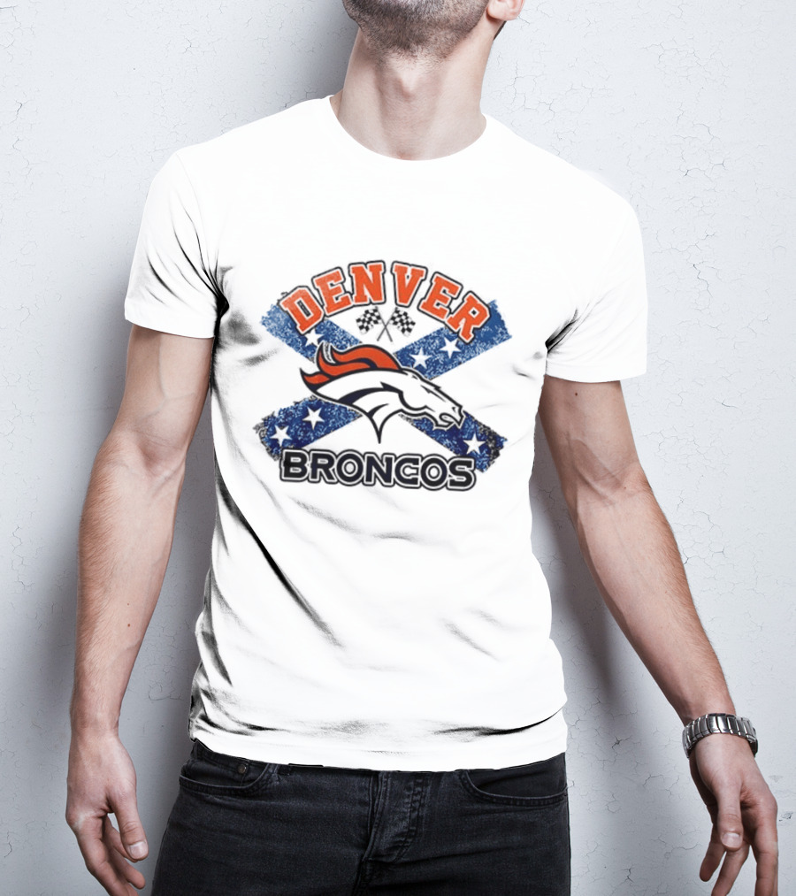 Denver Broncos Dukes Of Hazzard Caricature T-Shirt
