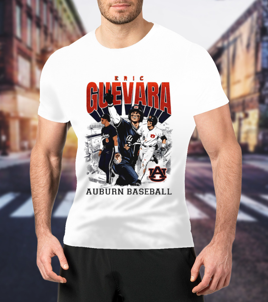 Eric Guevara Auburn Baseball Tigers Skyline T-Shirt