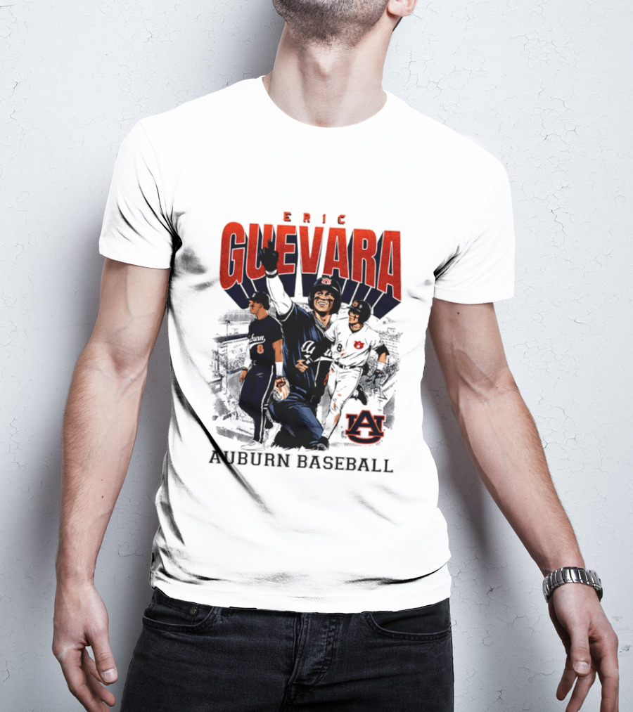 Eric Guevara Auburn Baseball Tigers Skyline T-Shirt