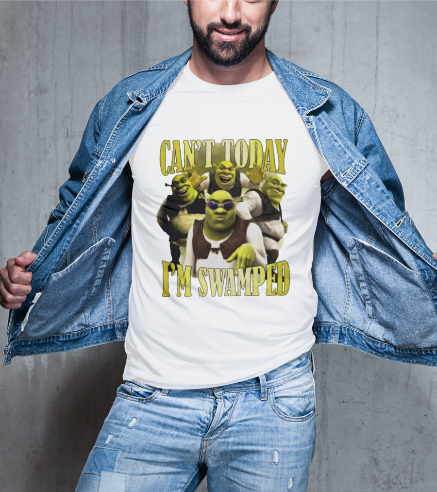 Can't Today I'm Swamped Shrek Characters Meme T-Shirt