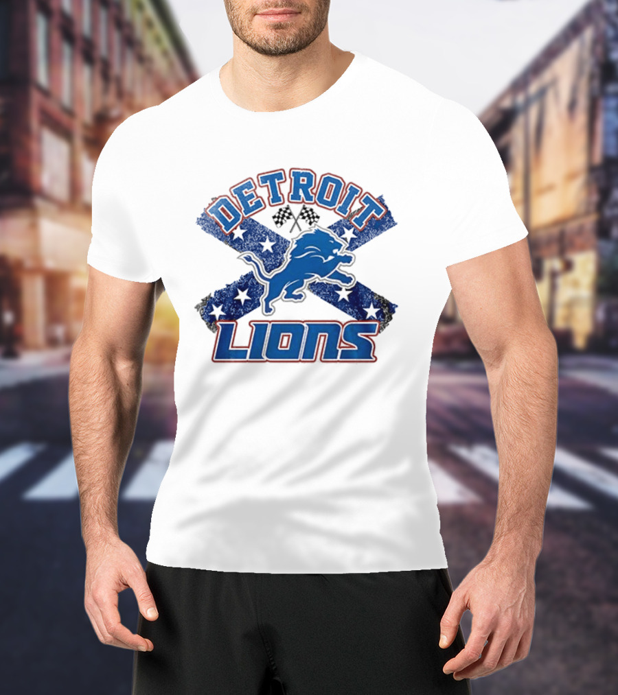 Detroit Lions X The Dukes Of Hazzard Caricature T-Shirt