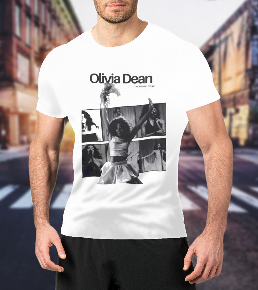 Olivia Dean Concert Performance Collage Black And White Photography T-Shirt