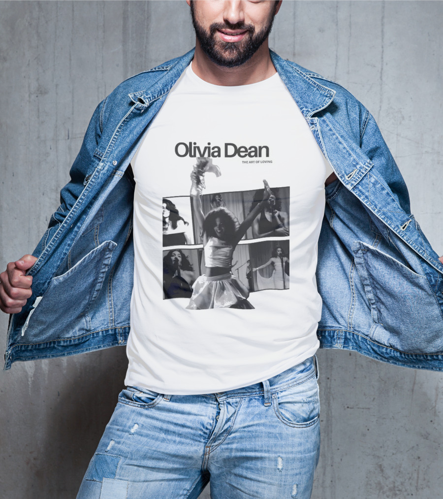 Olivia Dean Concert Performance Collage Black And White Photography T-Shirt