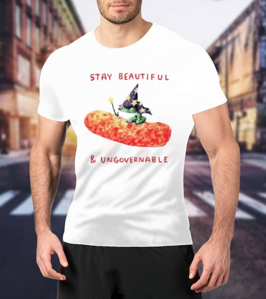 Stay Beautiful Ungovernable Wizard Frog Cheese Magic T-Shirt