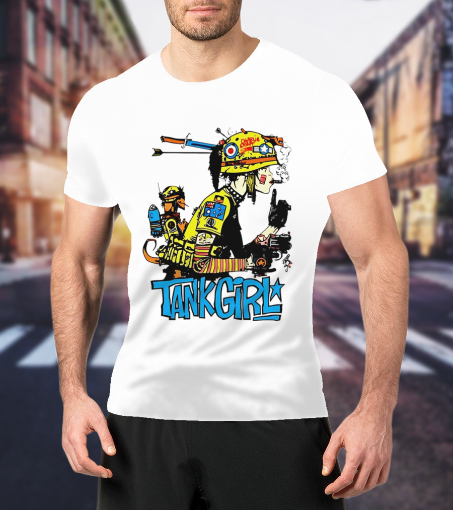 Tank Girl Vol 2 Comic Graphic With Booga And Classic Helmet T-Shirt
