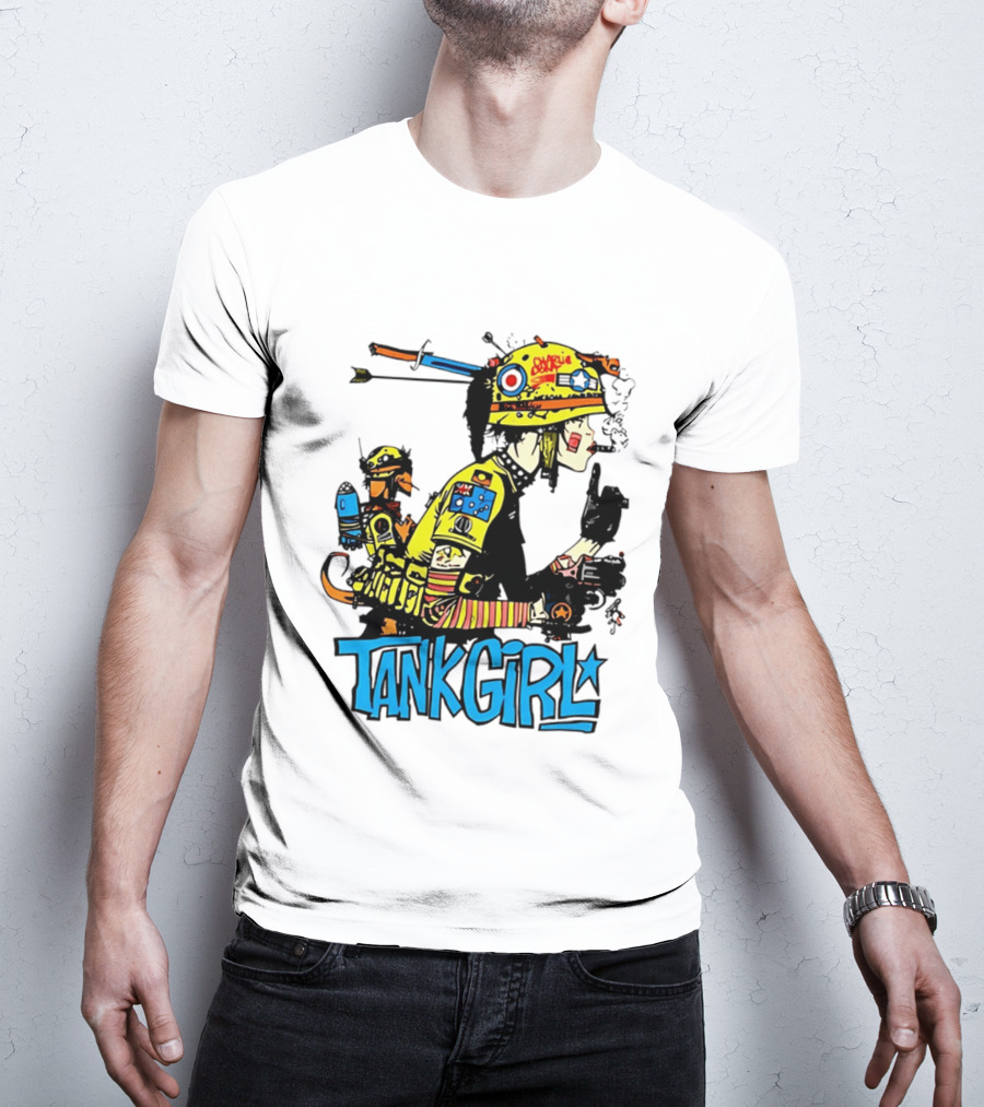 Tank Girl Vol 2 Comic Graphic With Booga And Classic Helmet T-Shirt