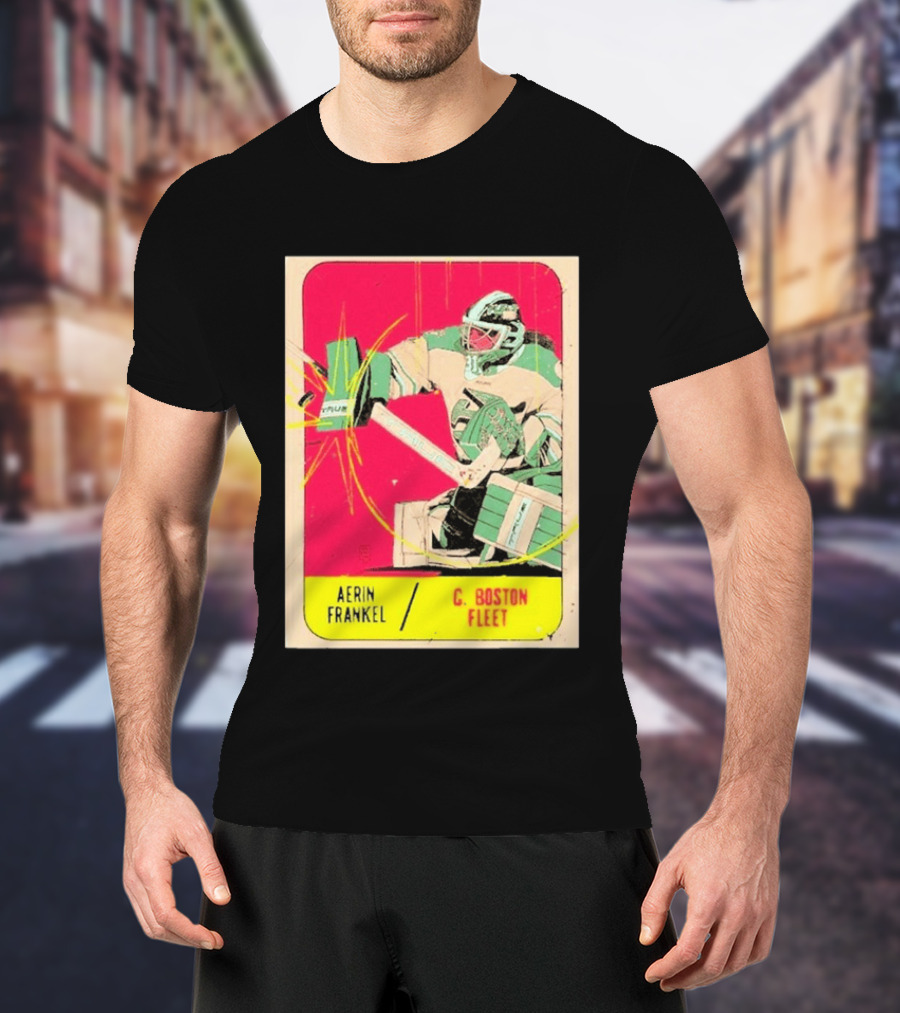 Aerin Frankel C. Boston Fleet Goalie Vintage Style Hockey Card T-Shirt
