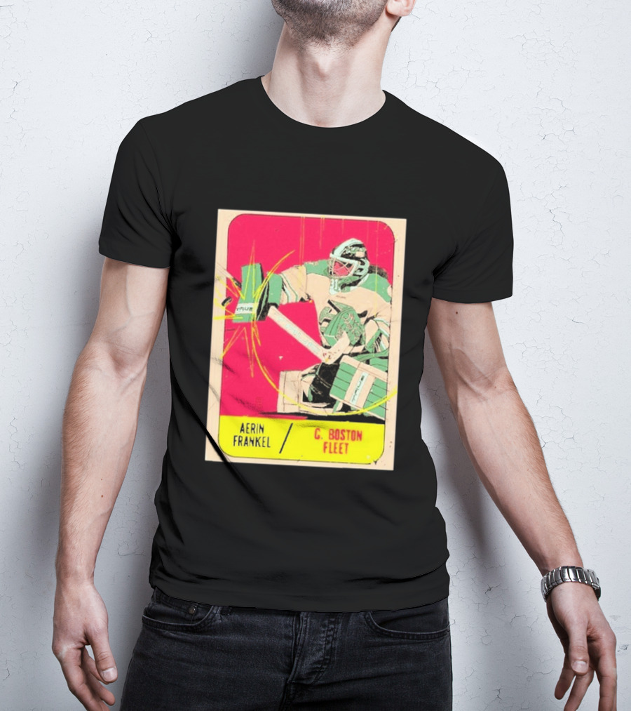 Aerin Frankel C. Boston Fleet Goalie Vintage Style Hockey Card T-Shirt