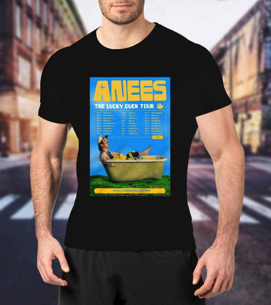 Anees The Lucky Duck Tour 2026 Dates Tickets Bath Tub T-Shirt