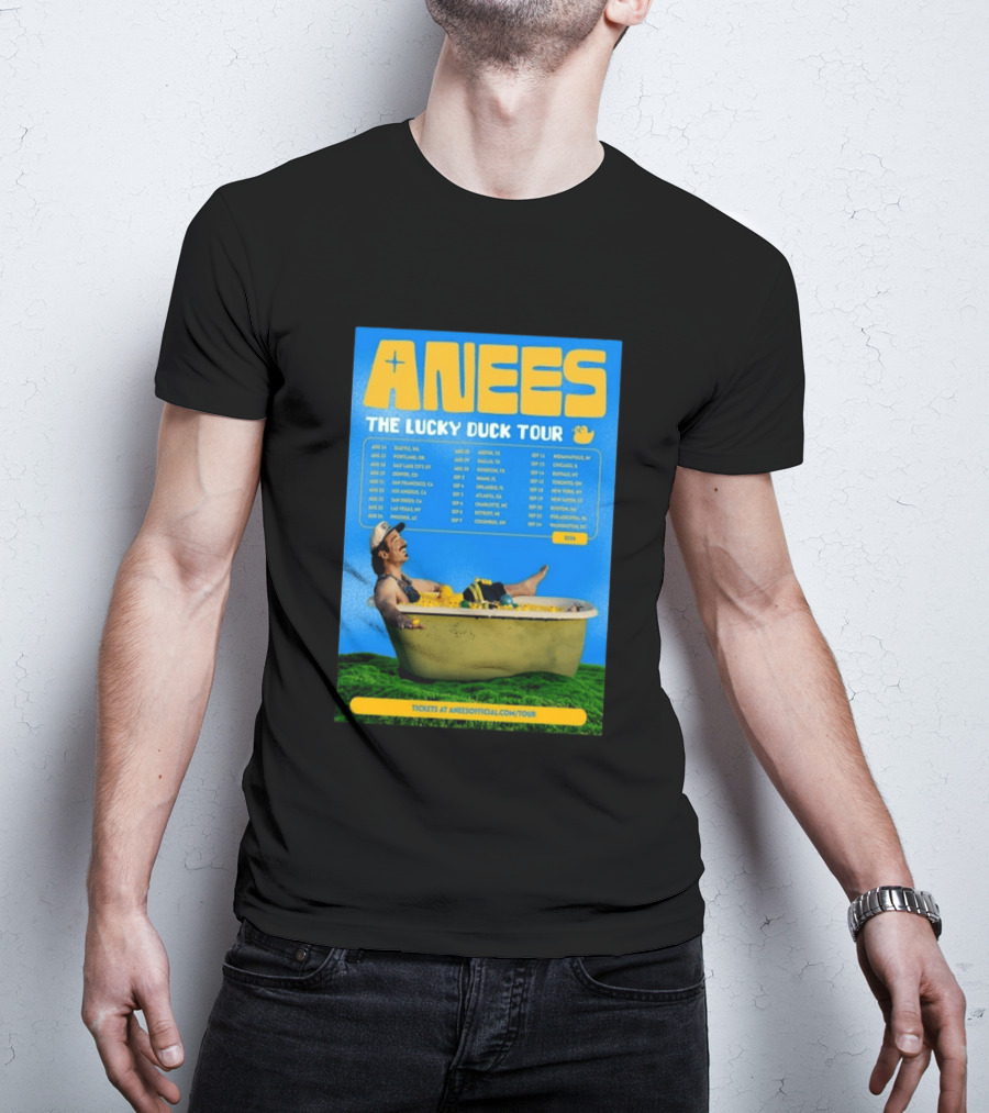 Anees The Lucky Duck Tour 2026 Dates Tickets Bath Tub T-Shirt