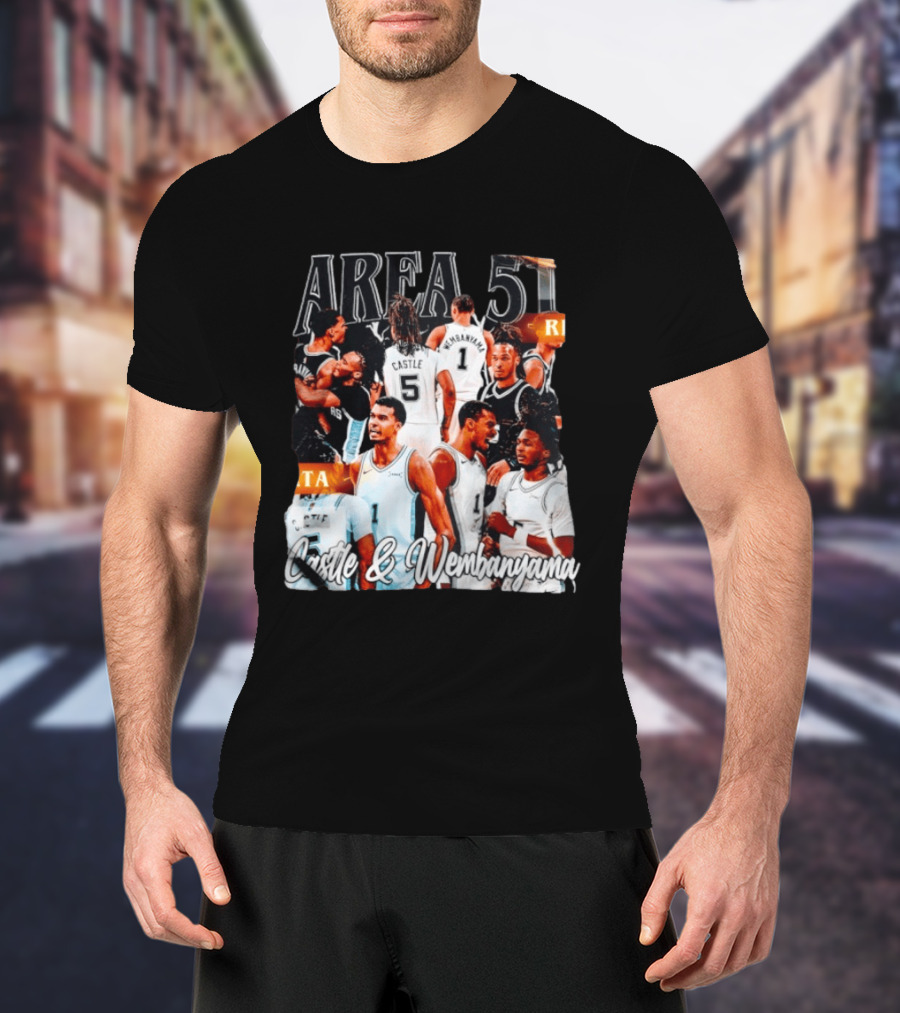Area 51 Stephon Castle Victor Wembanyama San Antonio Spurs Basketball T-Shirt