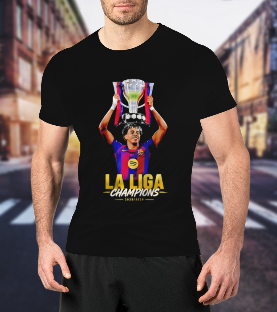 Barcelona La Liga Champions 2025 26 Mes Que Un Club T-Shirt