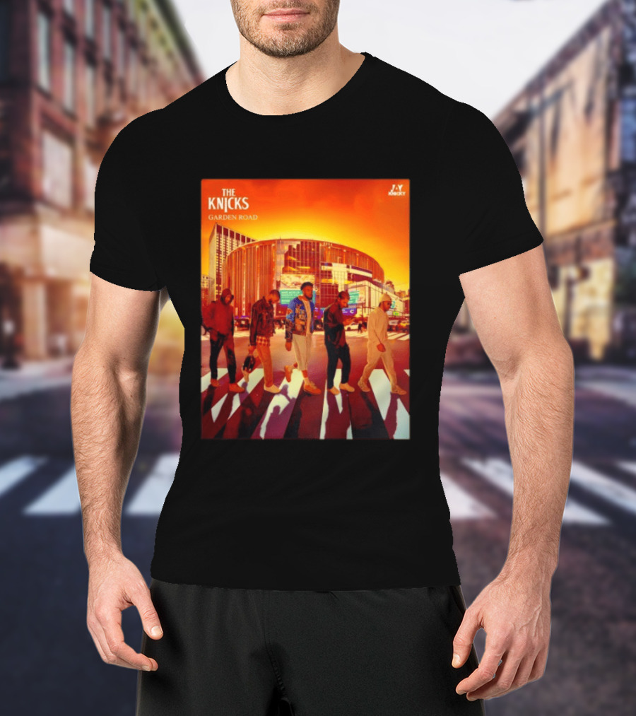The Knicks Garden Road New York Knicks Madison Square Garden Abbey Road T-Shirt