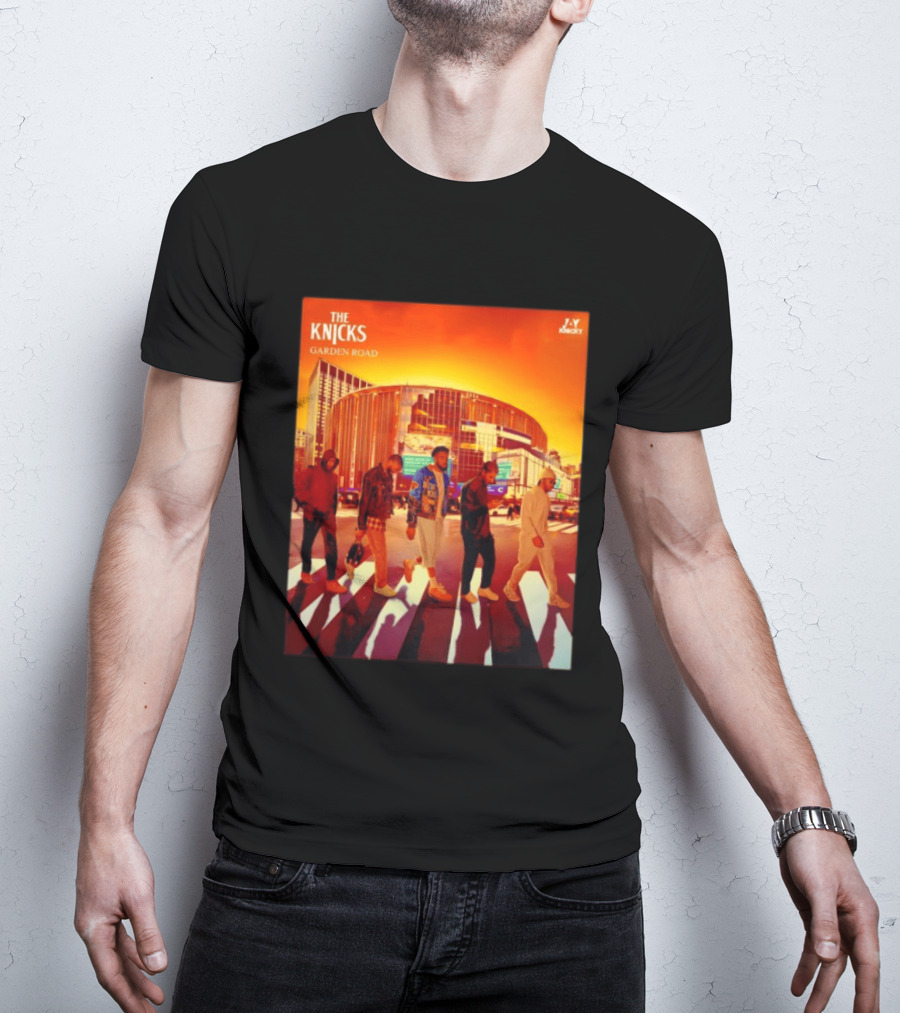 The Knicks Garden Road New York Knicks Madison Square Garden Abbey Road T-Shirt