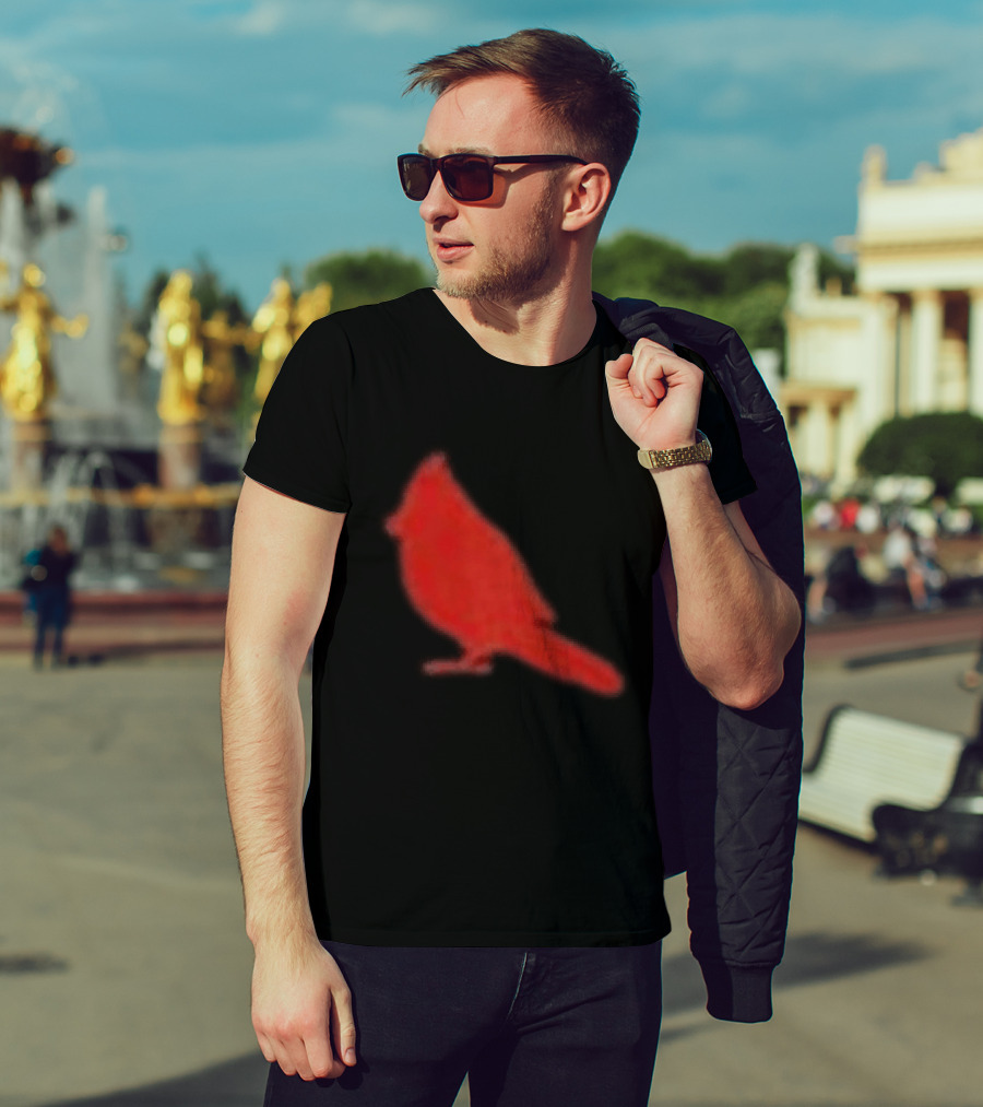 The Slumerican Cardinal Red Bird Stylized T-Shirt