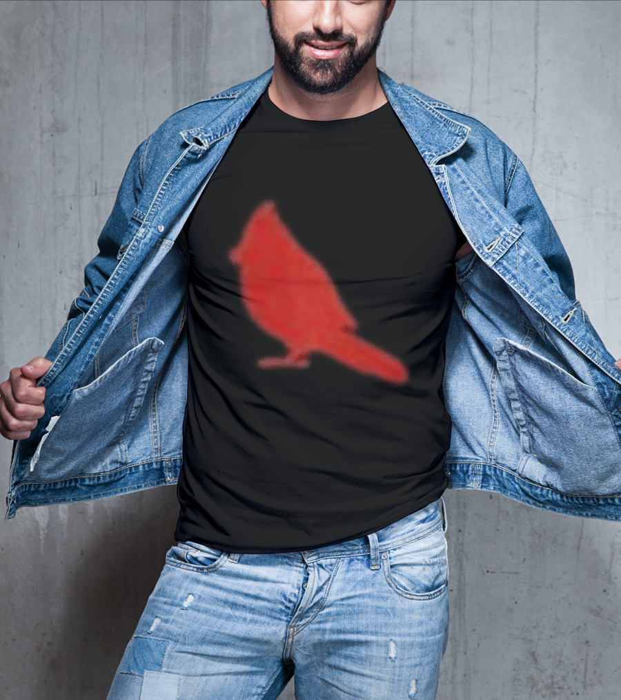 The Slumerican Cardinal Red Bird Stylized T-Shirt