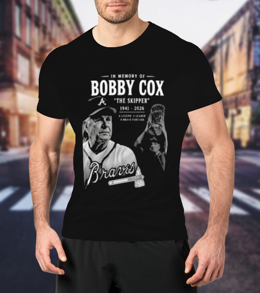 In Memory Of Bobby Cox The Skipper 1941 2026 Braves Legend Baseball Manager T-Shirt