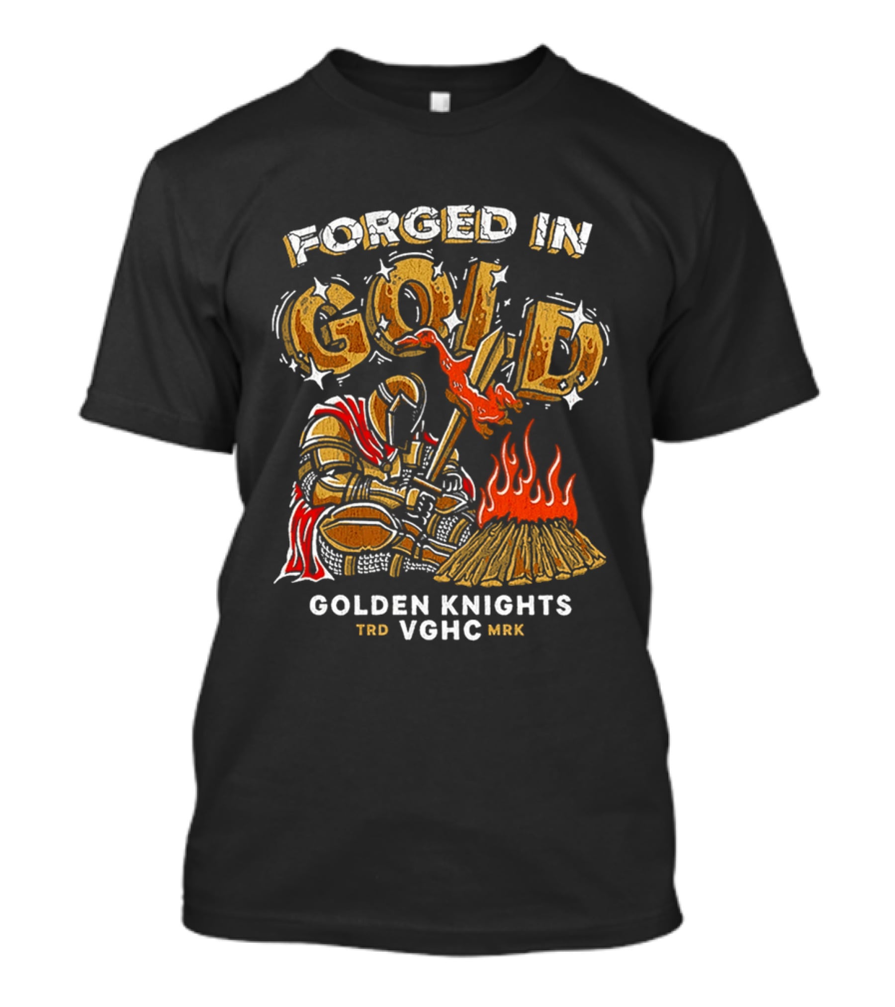 Forged In Gold Golden Knights TRD VGHC MMR Roasted Duck T-Shirt