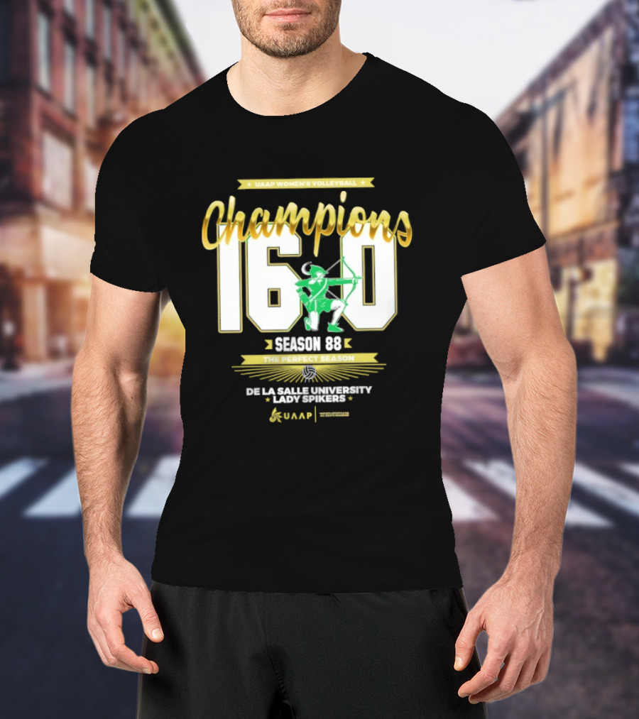 UAAP Women's Volleyball Champions 16 0 Season 88 Perfect De La Salle Lady Spikers T-Shirt