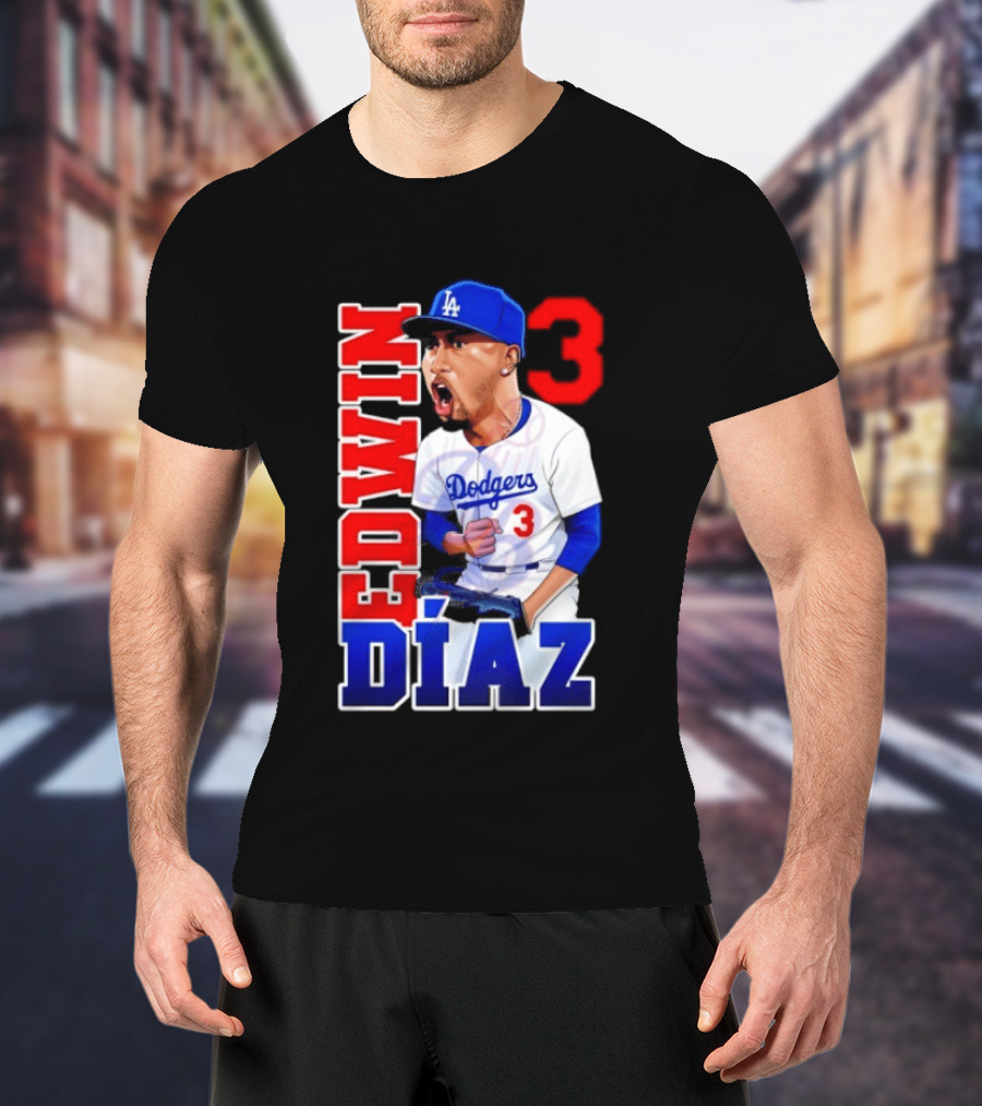Los Angeles Dodgers Edwin Díaz Number 3 MLB Baseball 2026 T-Shirt
