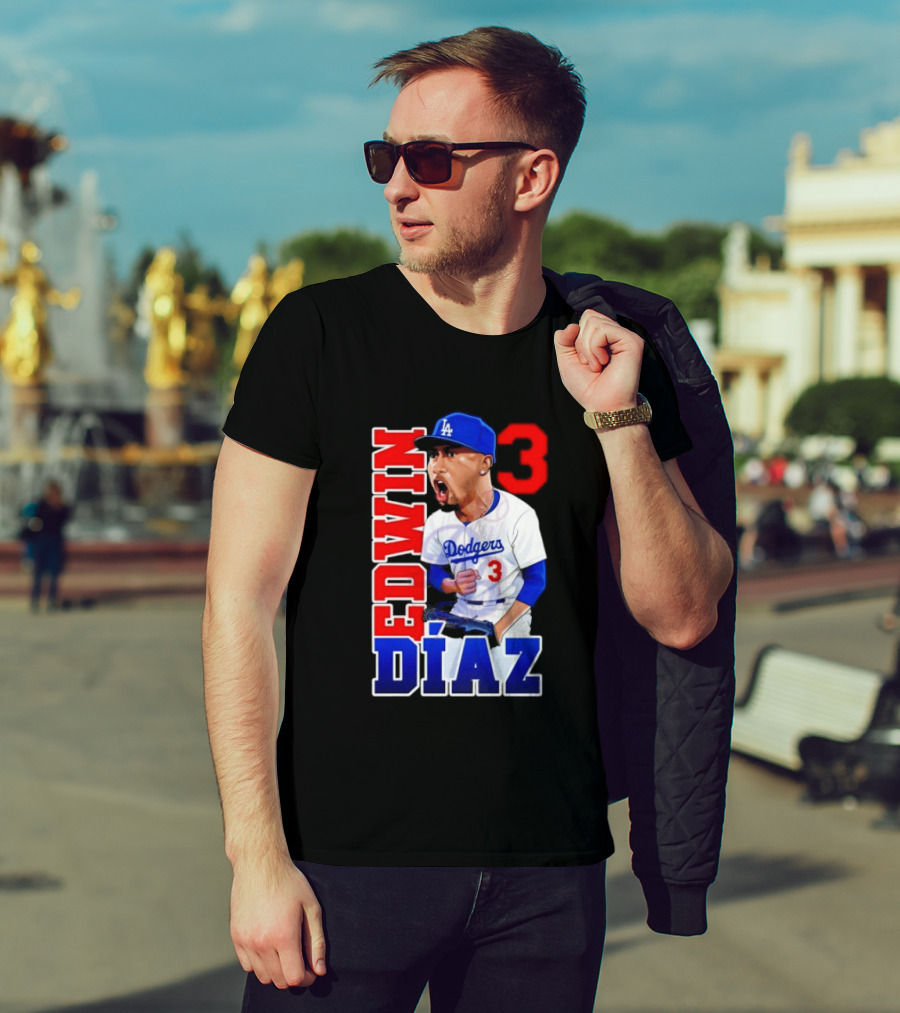 Los Angeles Dodgers Edwin Díaz Number 3 MLB Baseball 2026 T-Shirt